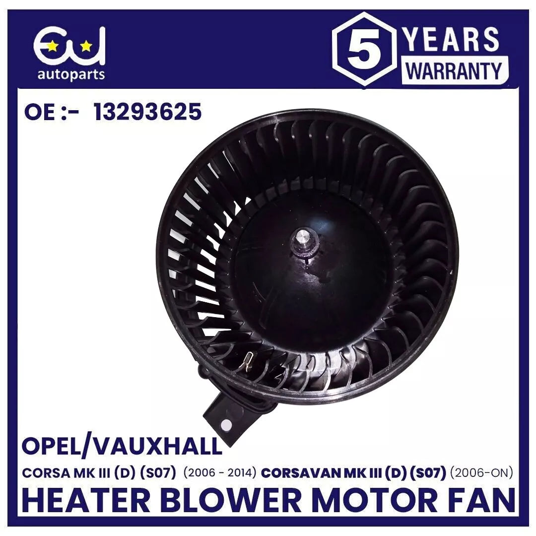 HEATER BLOWER MOTOR FAN FOR VAUXHALL OPEL CORSA D MK3 FIAT GRANDE PUNTO 2005-ON