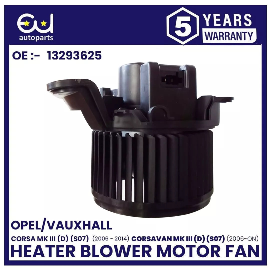 HEATER BLOWER MOTOR FAN FOR VAUXHALL OPEL CORSA D MK3 FIAT GRANDE PUNTO 2005-ON