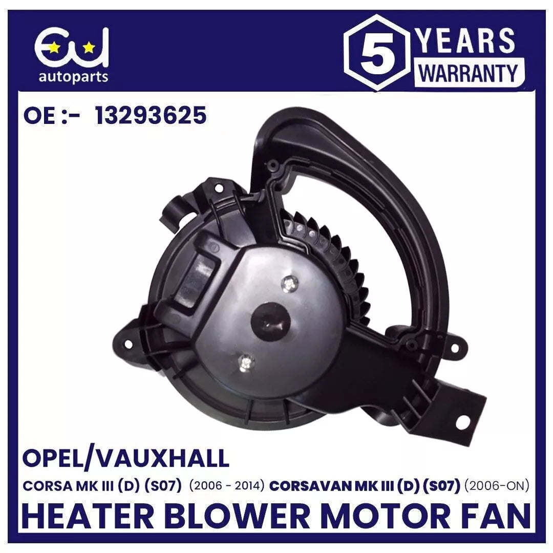 HEATER BLOWER MOTOR FAN FOR VAUXHALL OPEL CORSA D MK3 FIAT GRANDE PUNTO 2005-ON