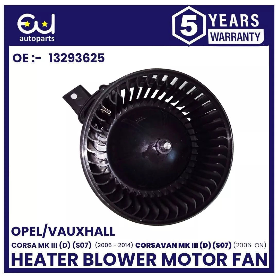 HEATER BLOWER MOTOR FAN FOR VAUXHALL OPEL CORSA D MK3 FIAT GRANDE PUNTO 2005-ON