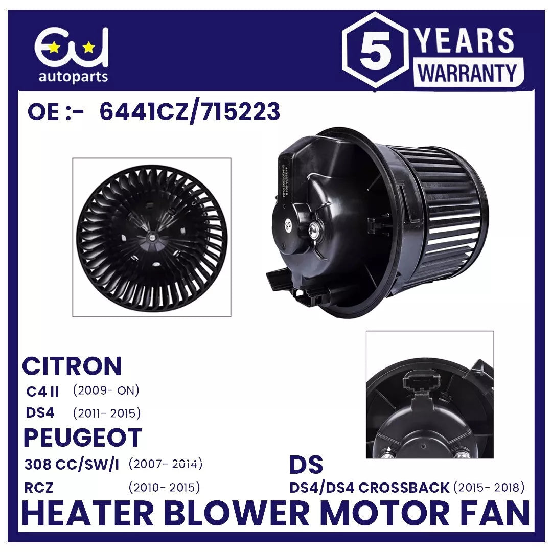 AIR CON HEATER BLOWER MOTOR FAN FOR CITREON C4 MK2 DS4 MK1 PEUGEOT 308 CC SW