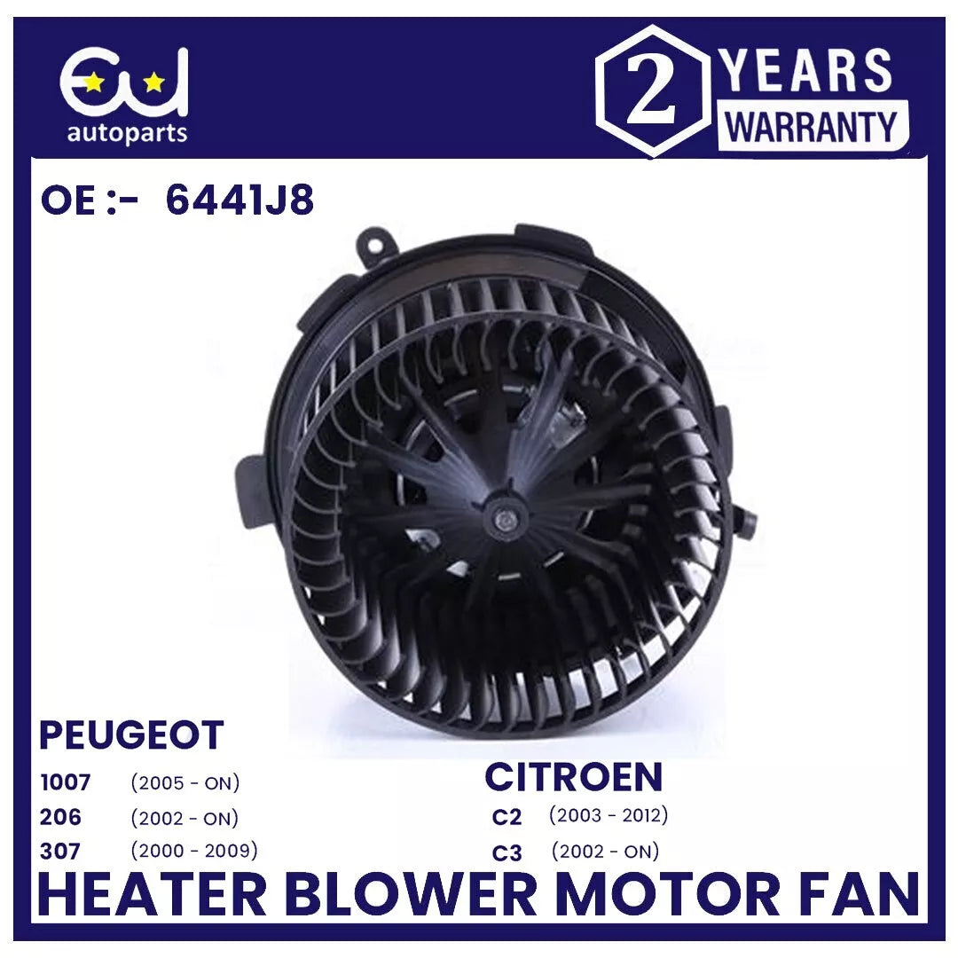 HEATER BLOWER MOTOR FAN FOR PEUGEOT 1007 206 307 CITREON C2 C3 2002-2023 RHD