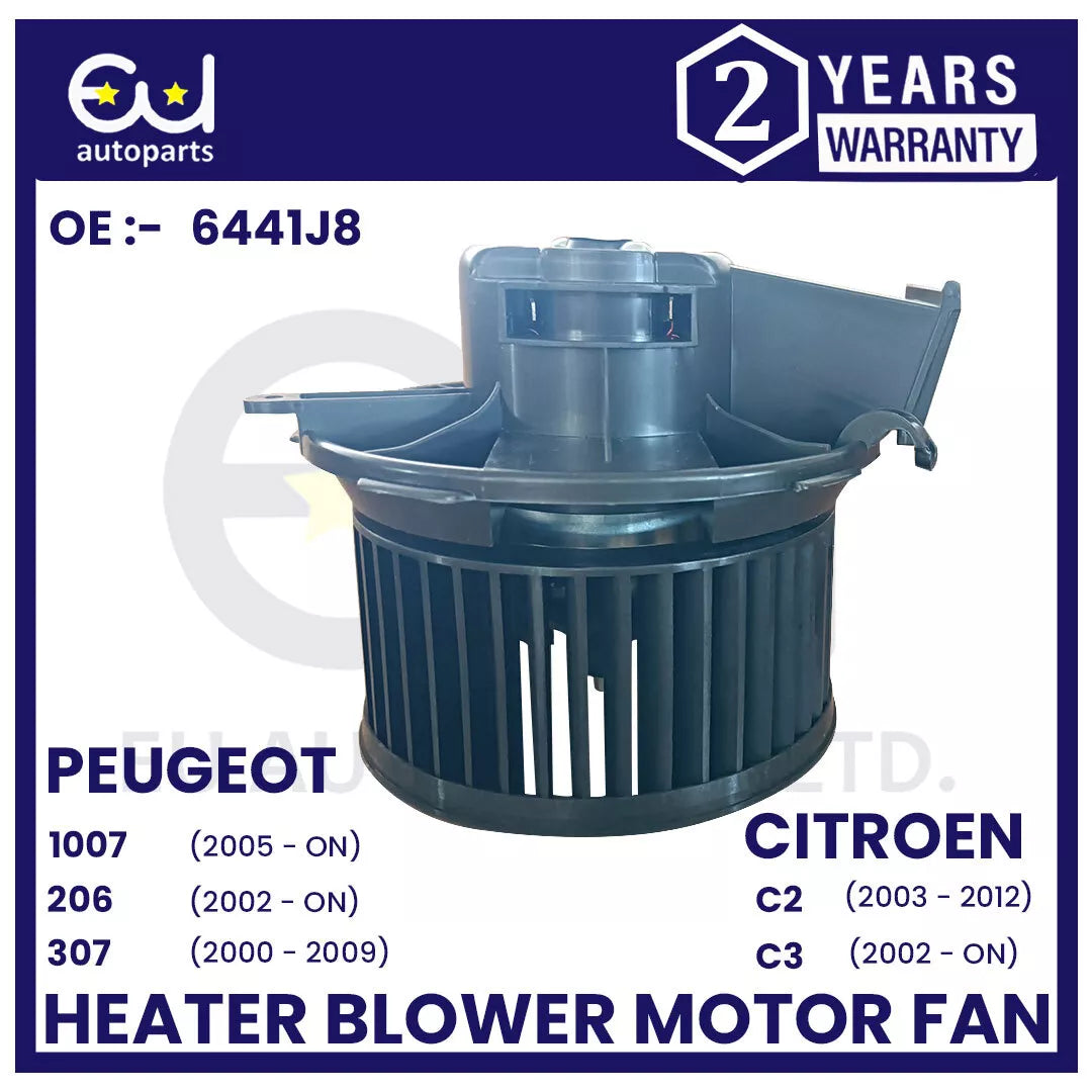 HEATER BLOWER MOTOR FAN FOR PEUGEOT 1007 206 307 CITREON C2 C3 2002-2023 RHD
