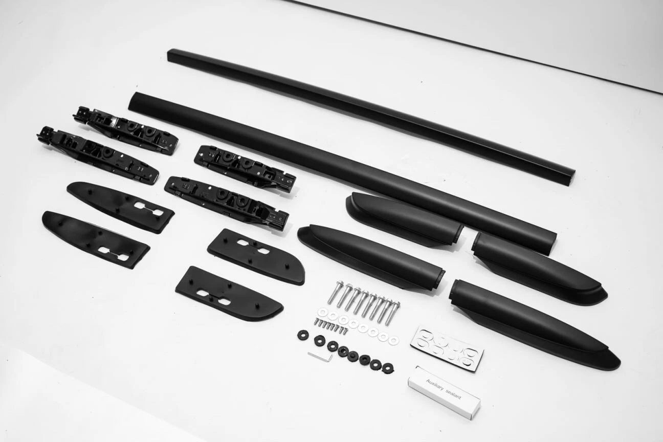 FOR TOYOTA RAV4 MK4 2012-2019 ROOF RAILS RACK BARS ALUMINIUM BLACK EUROPEN STYLE