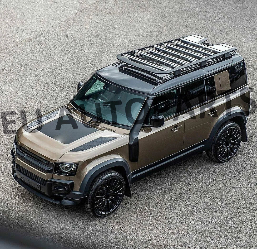 EXPEDITION STYLE ROOF RACK RAIL PLATFORM SILVER FOR LR DEFENDER L663 110 2020+