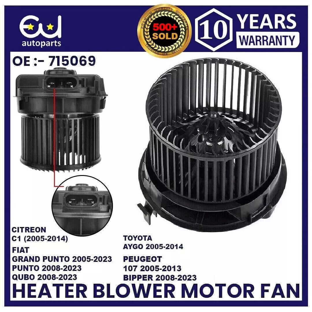 HEATER BLOWER MOTOR FAN FOR CITROEN C1 NEMO PEUGEOT 107 TOYOTA AYGO 2005-14 OEM