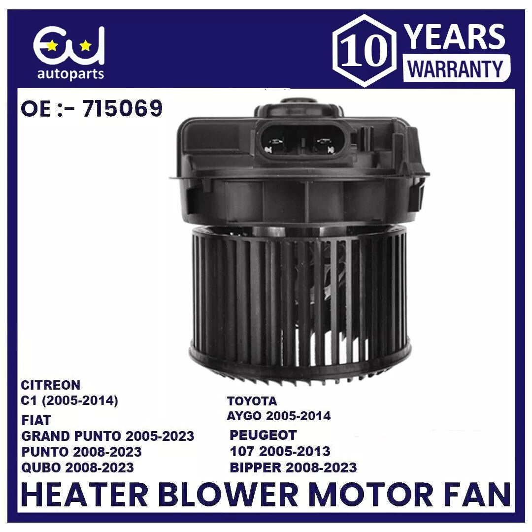 HEATER BLOWER MOTOR FAN FOR CITROEN C1 NEMO PEUGEOT 107 TOYOTA AYGO 2005-14 OEM