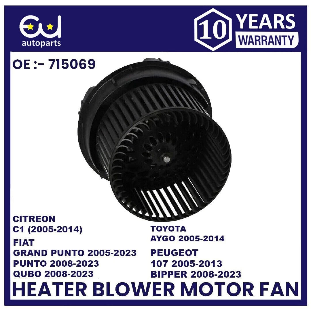 HEATER BLOWER MOTOR FAN FOR CITROEN C1 NEMO PEUGEOT 107 TOYOTA AYGO 2005-14 OEM