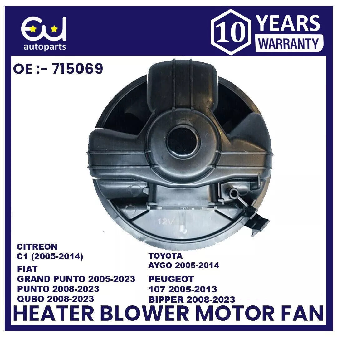 HEATER BLOWER MOTOR FAN FOR CITROEN C1 NEMO PEUGEOT 107 TOYOTA AYGO 2005-14 OEM