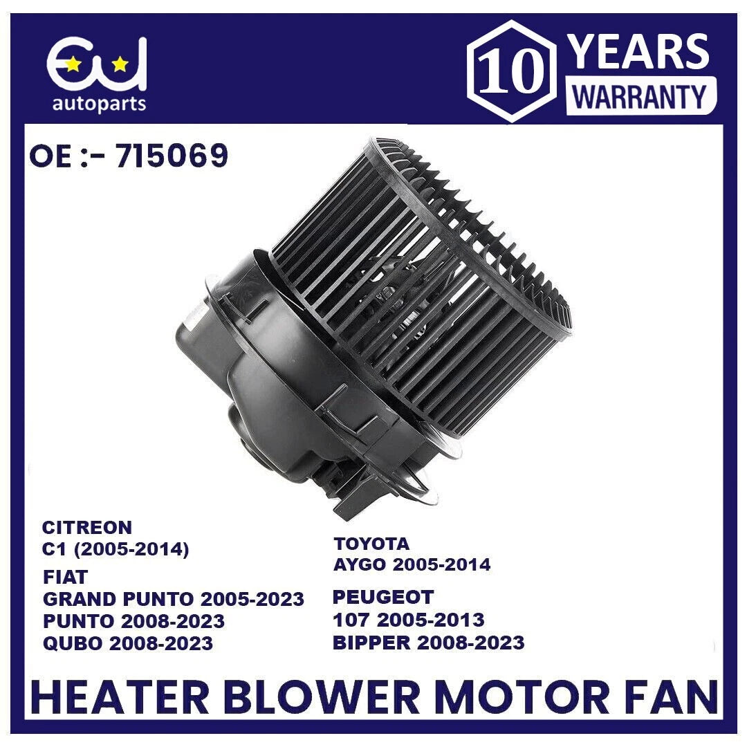 HEATER BLOWER MOTOR FAN FOR CITROEN C1 NEMO PEUGEOT 107 TOYOTA AYGO 2005-14 OEM