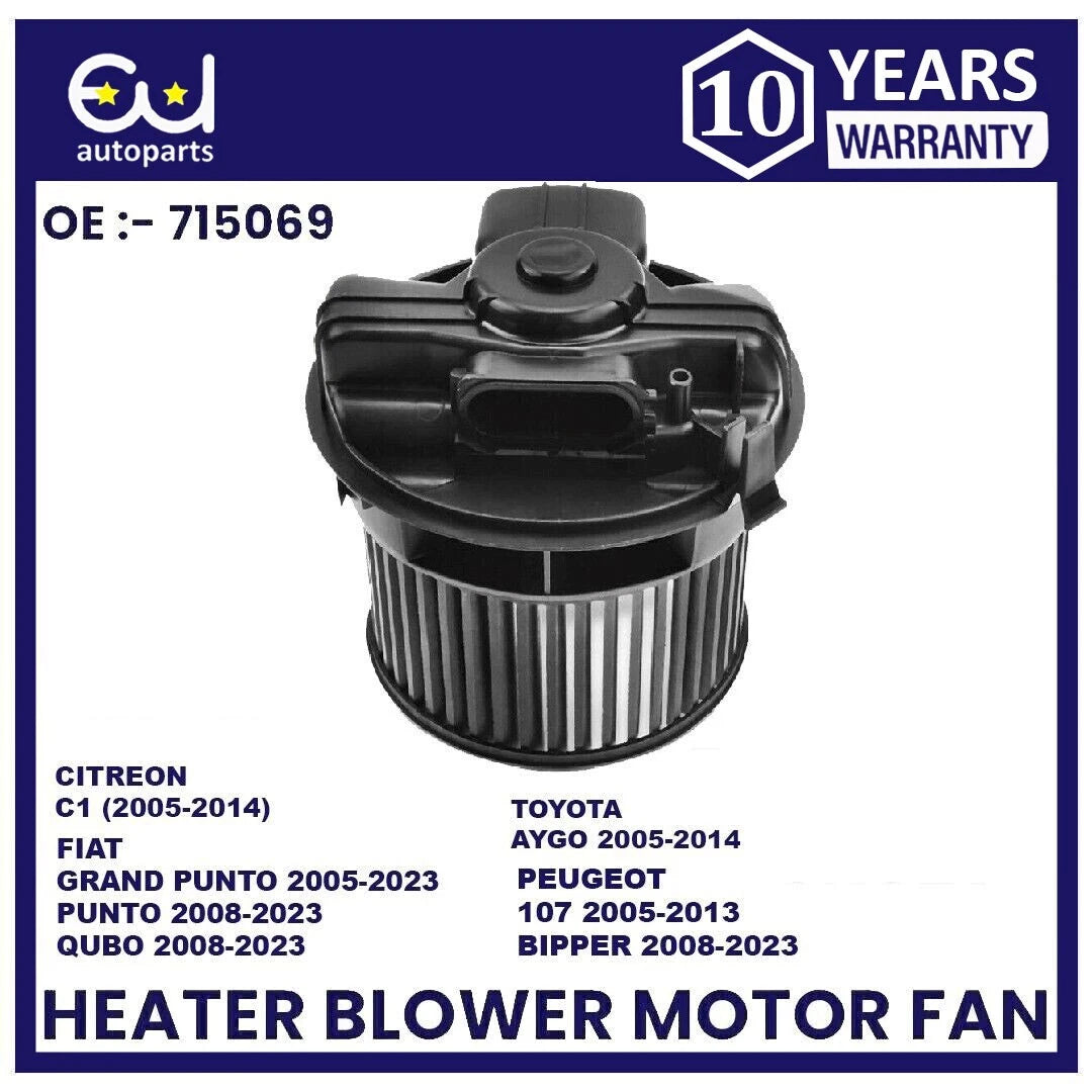 HEATER BLOWER MOTOR FAN FOR CITROEN C1 NEMO PEUGEOT 107 TOYOTA AYGO 2005-14 OEM