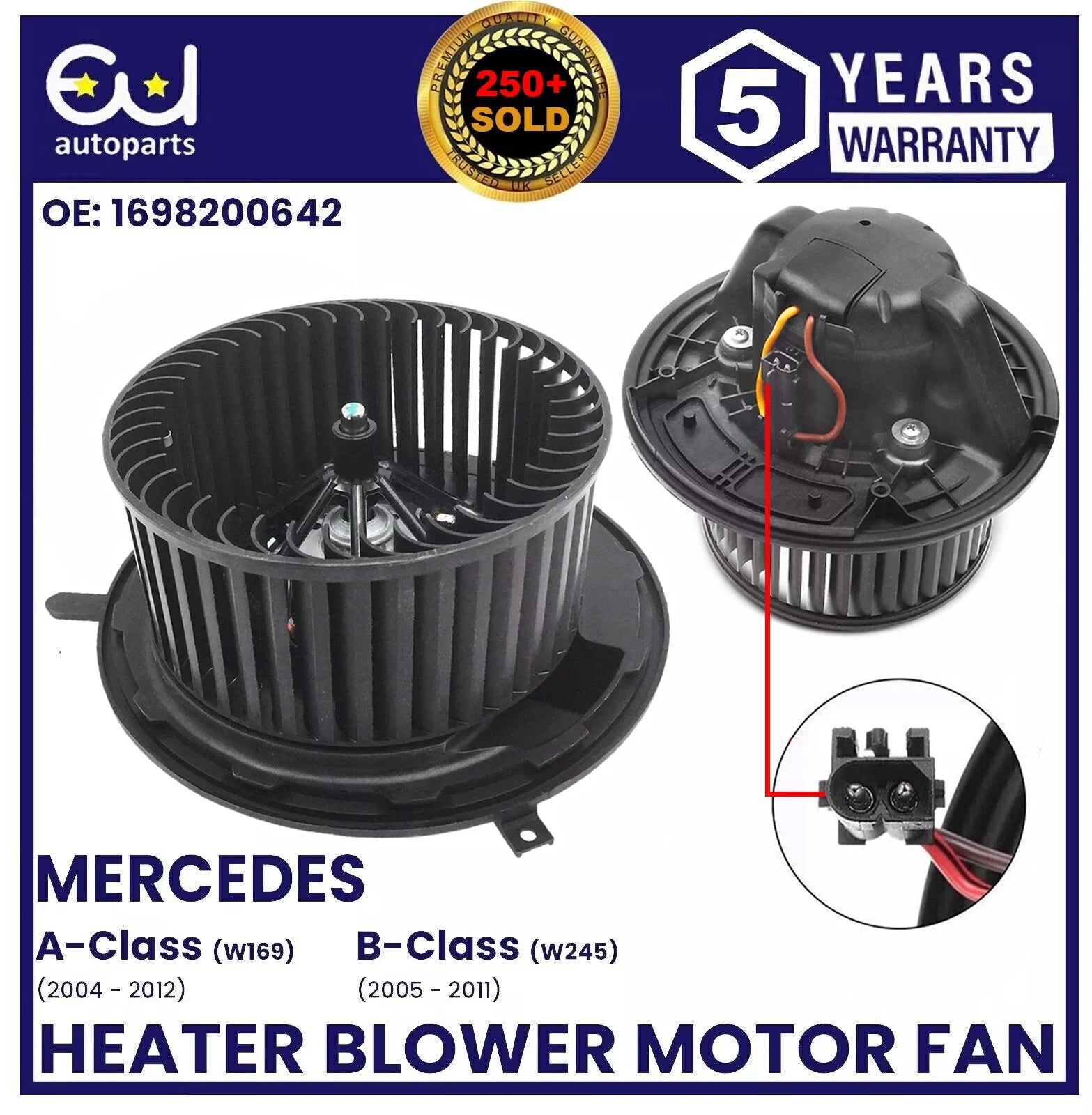 FOR MERCEDES A-CLASS W169 / B-CLASS W245 2004-2012 HEATER BLOWER MOTOR FAN