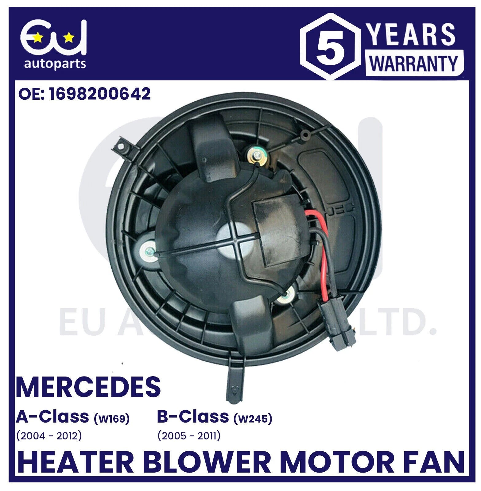 FOR MERCEDES A-CLASS W169 / B-CLASS W245 2004-2012 HEATER BLOWER MOTOR FAN