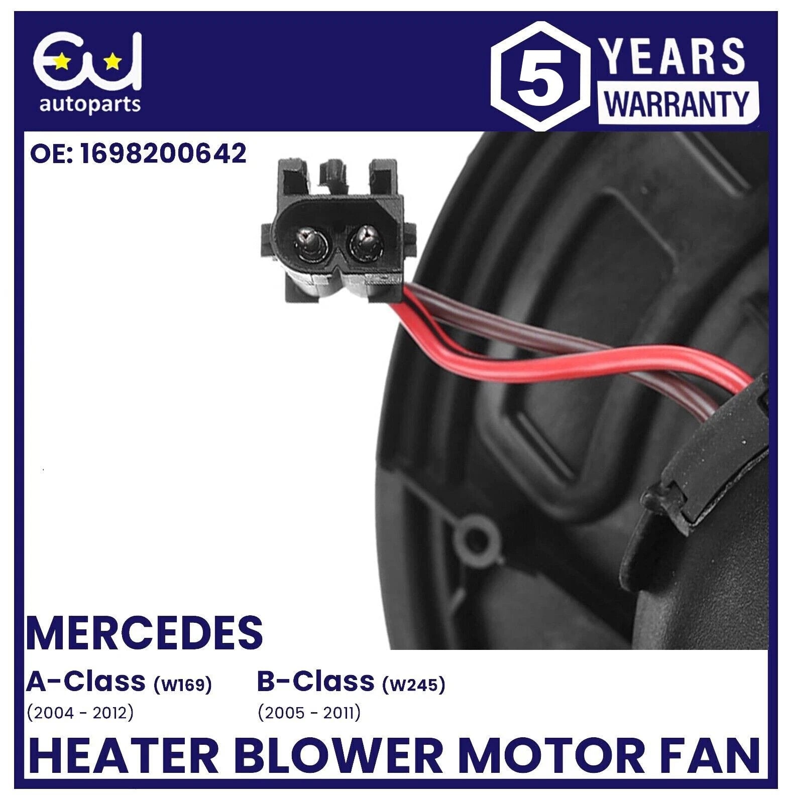FOR MERCEDES A-CLASS W169 / B-CLASS W245 2004-2012 HEATER BLOWER MOTOR FAN