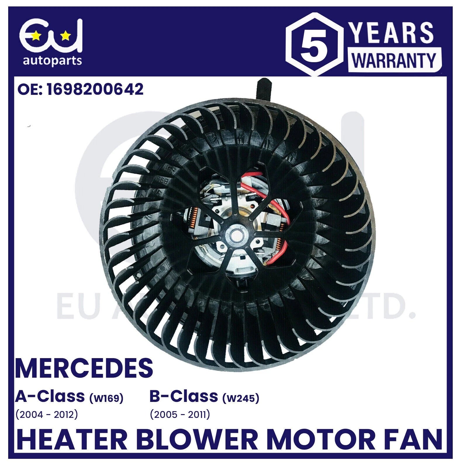 FOR MERCEDES A-CLASS W169 / B-CLASS W245 2004-2012 HEATER BLOWER MOTOR FAN