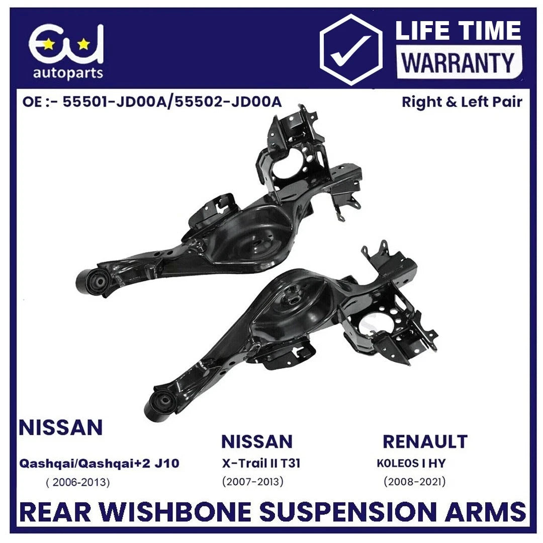REAR LH + RH SUSPENSION TRAILING RADIUS WISHBONE ARM FOR NISSAN QASHQAI 06–13