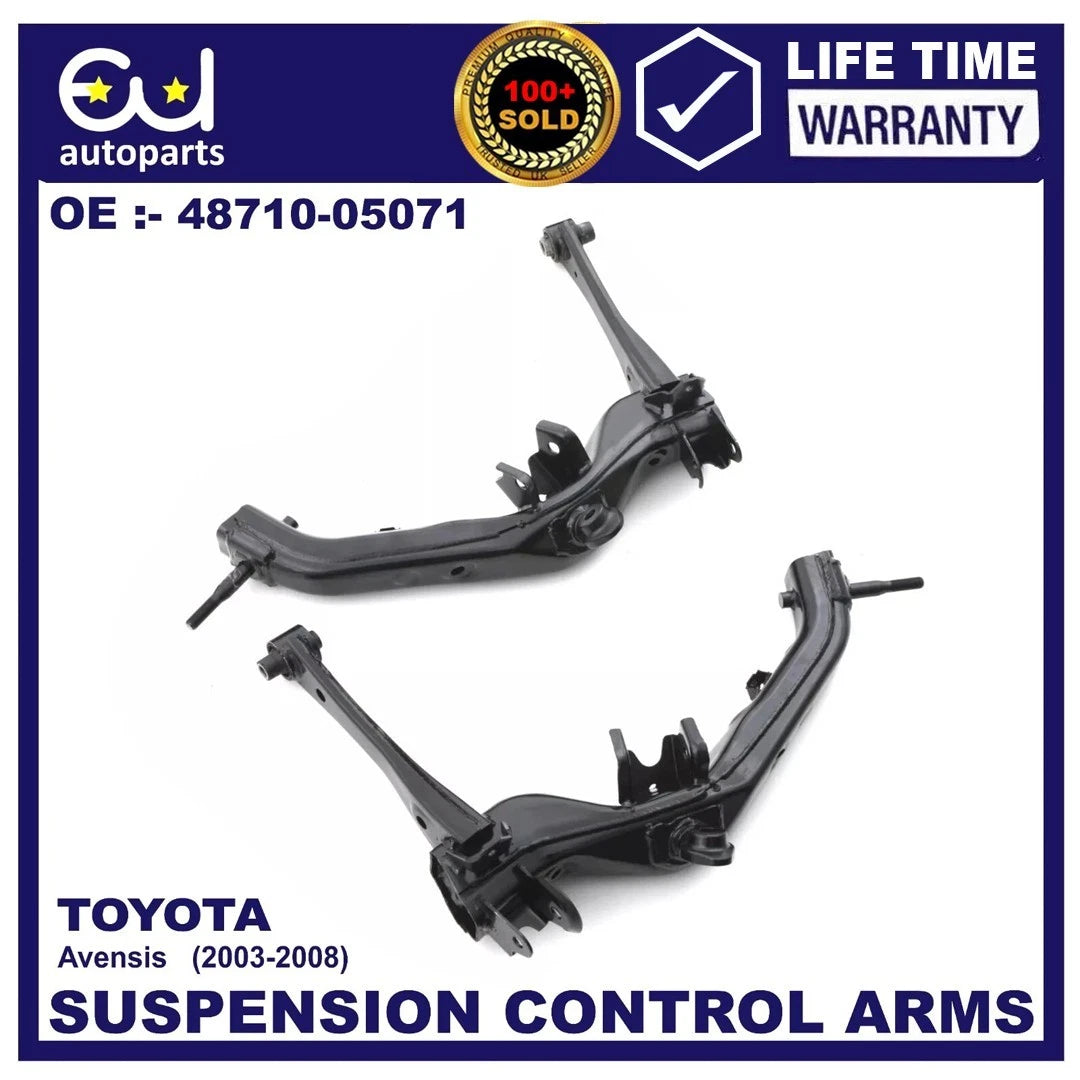 2X SUSPENSION WISHBONE ARM REAR LOWER FOR TOYOTA AVENSIS T25 03–08 48720-05010
