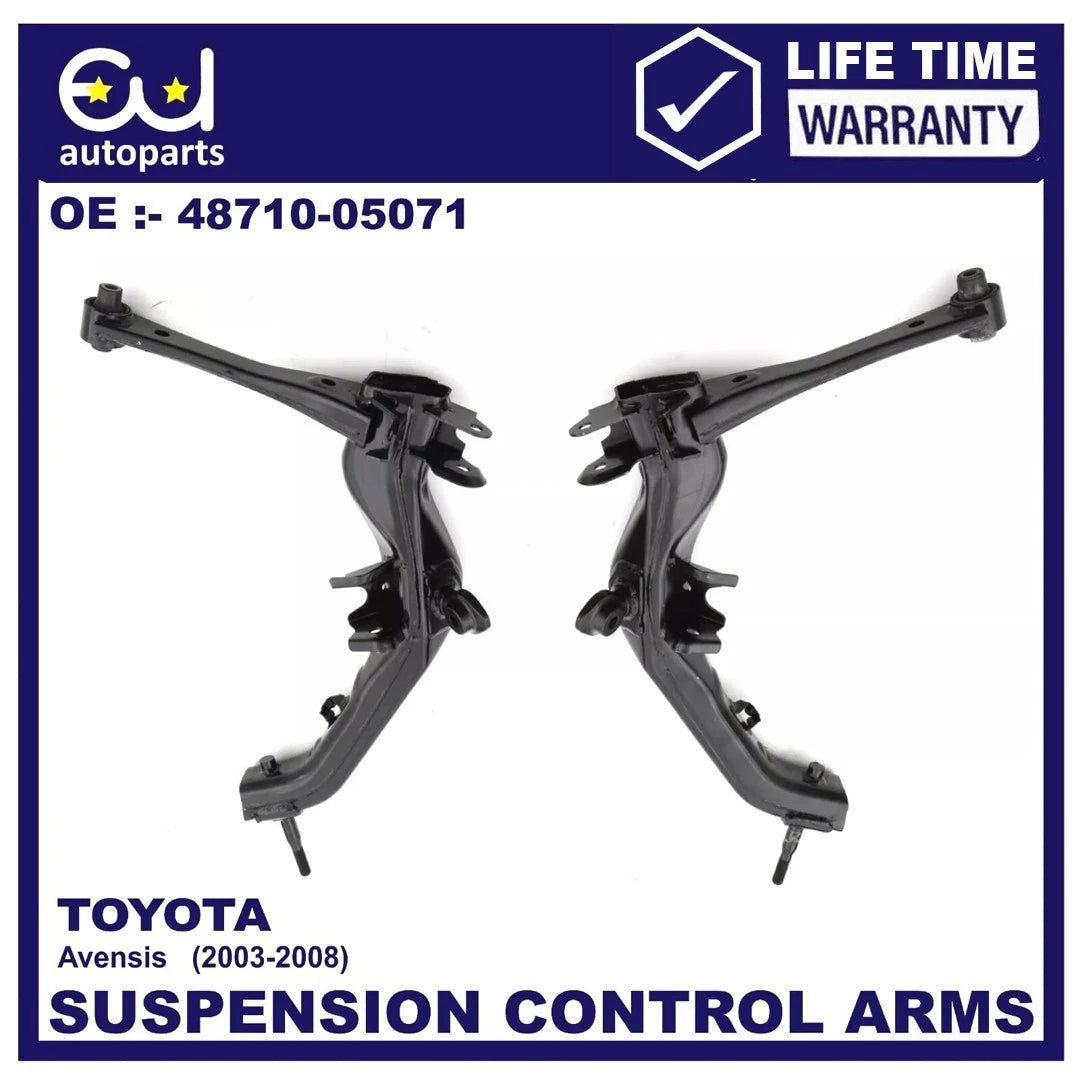 2X SUSPENSION WISHBONE ARM REAR LOWER FOR TOYOTA AVENSIS T25 03–08 48720-05010