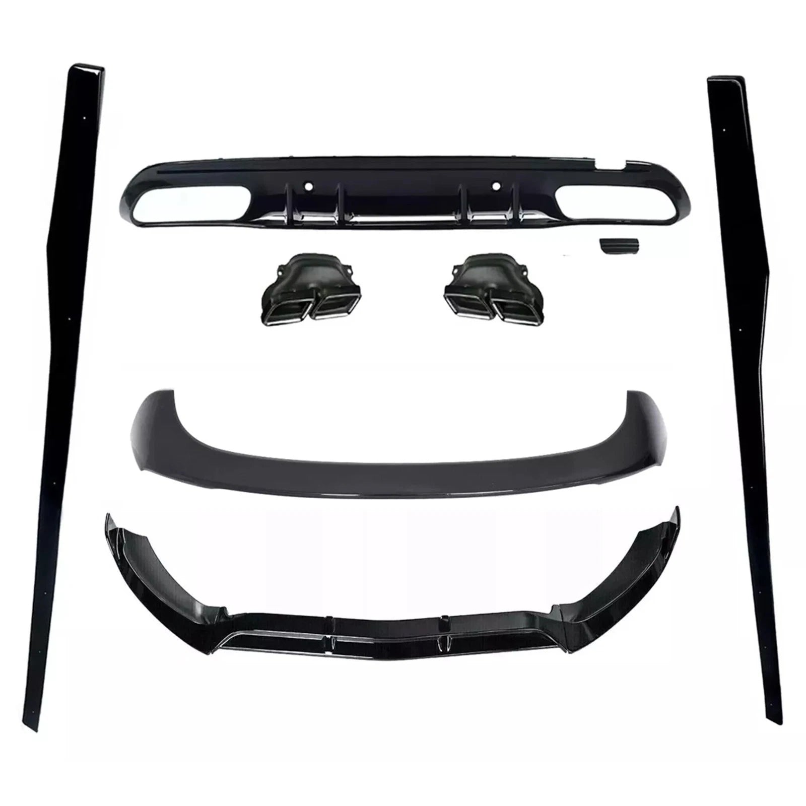 FOR MERCEDES C CLASS S205 C63 BODYKIT BODY KIT FRONT SPLITTER LIP DIFFUSER 15-18