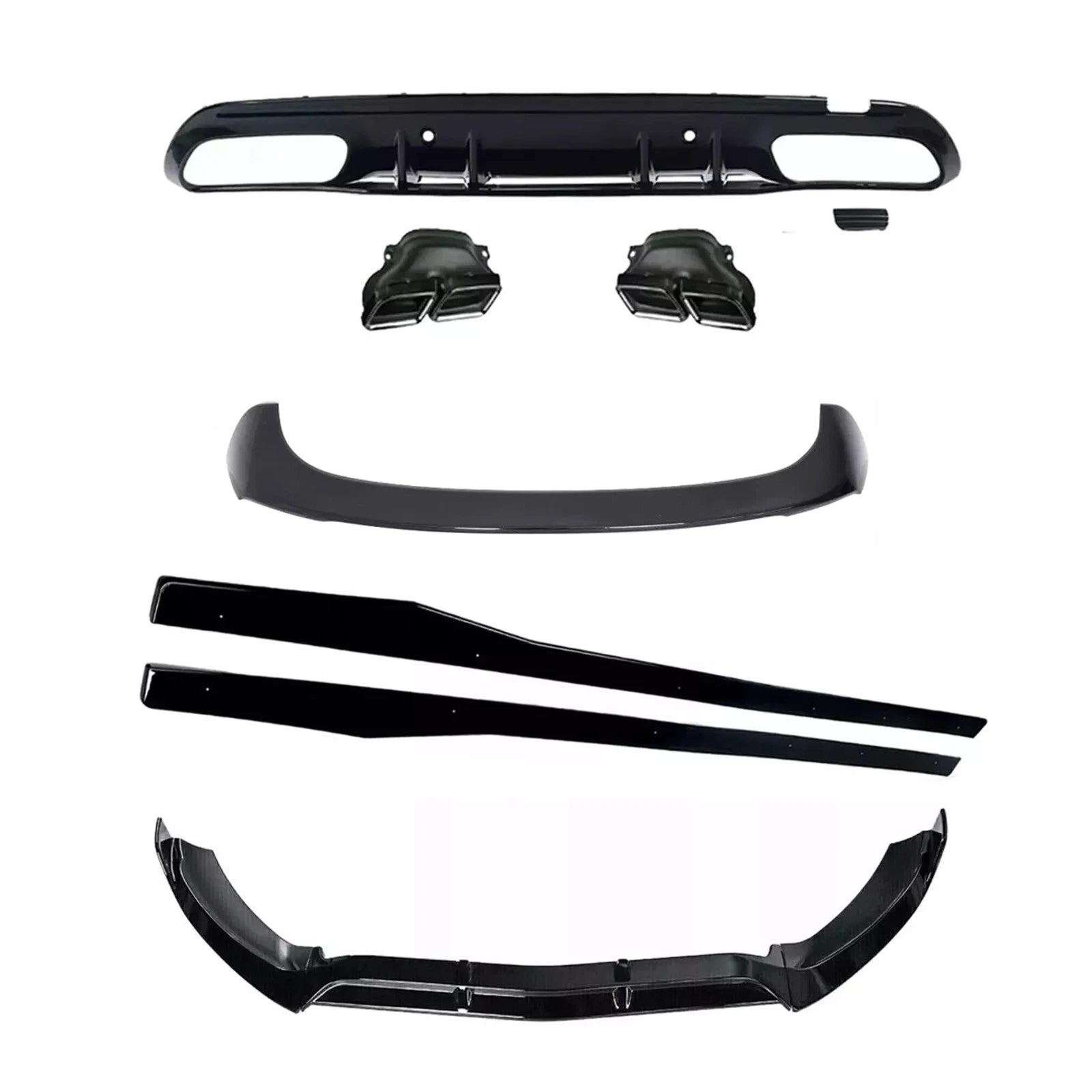 FOR MERCEDES C CLASS S205 C63 BODYKIT BODY KIT FRONT SPLITTER LIP DIFFUSER 15-18