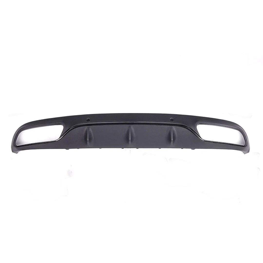 REAR DIFFUSER TAIL PIPE NON AMG FOR MERCEDES C-CLASS W205 C63 LOOK GLOSS BLACK