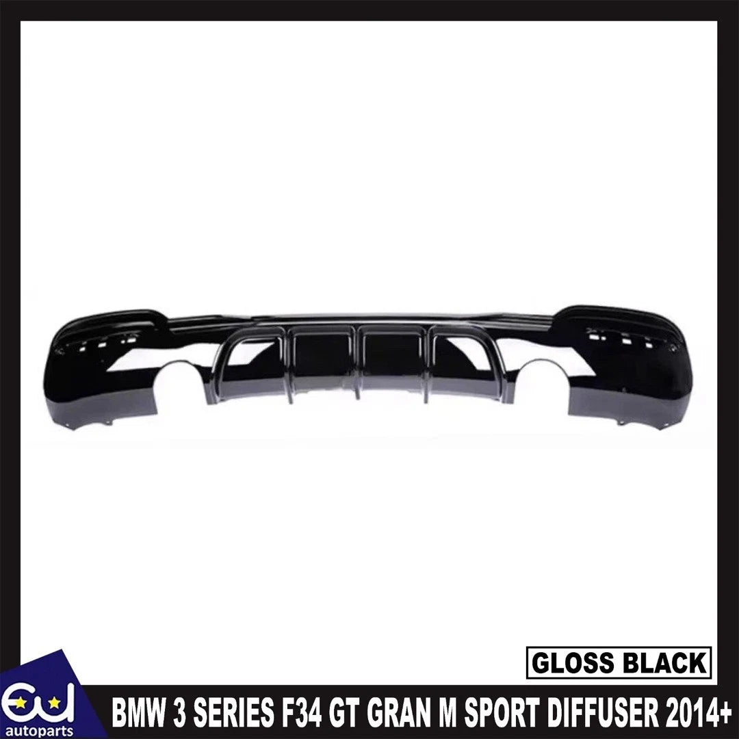FOR BMW 3 SERIES F34 GT GRAN TURISMO M-SPORT DUAL 340i REAR BUMPER DIFFUSER LIP