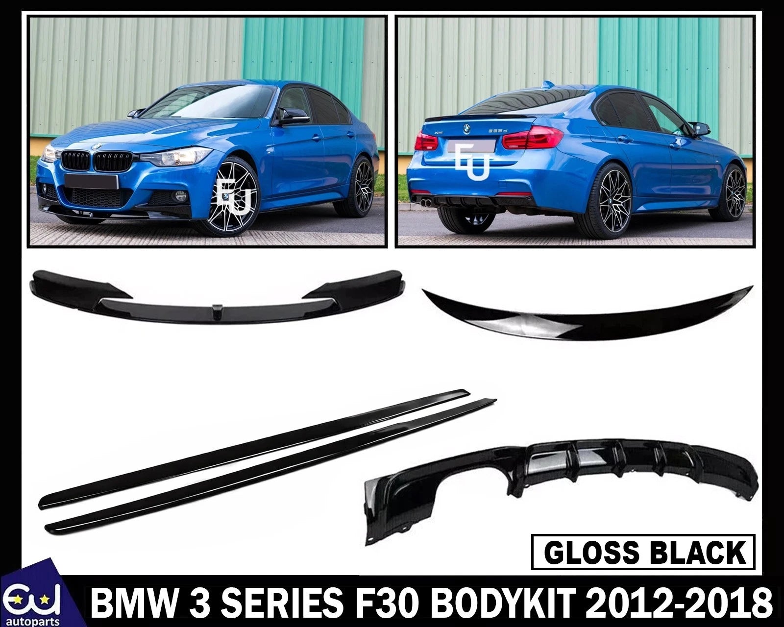 BODYKIT BODY KIT FOR BMW 3 SERIES F30 MP FRONT LIP SPLITTER SKIRTS REAR DIFFUSER