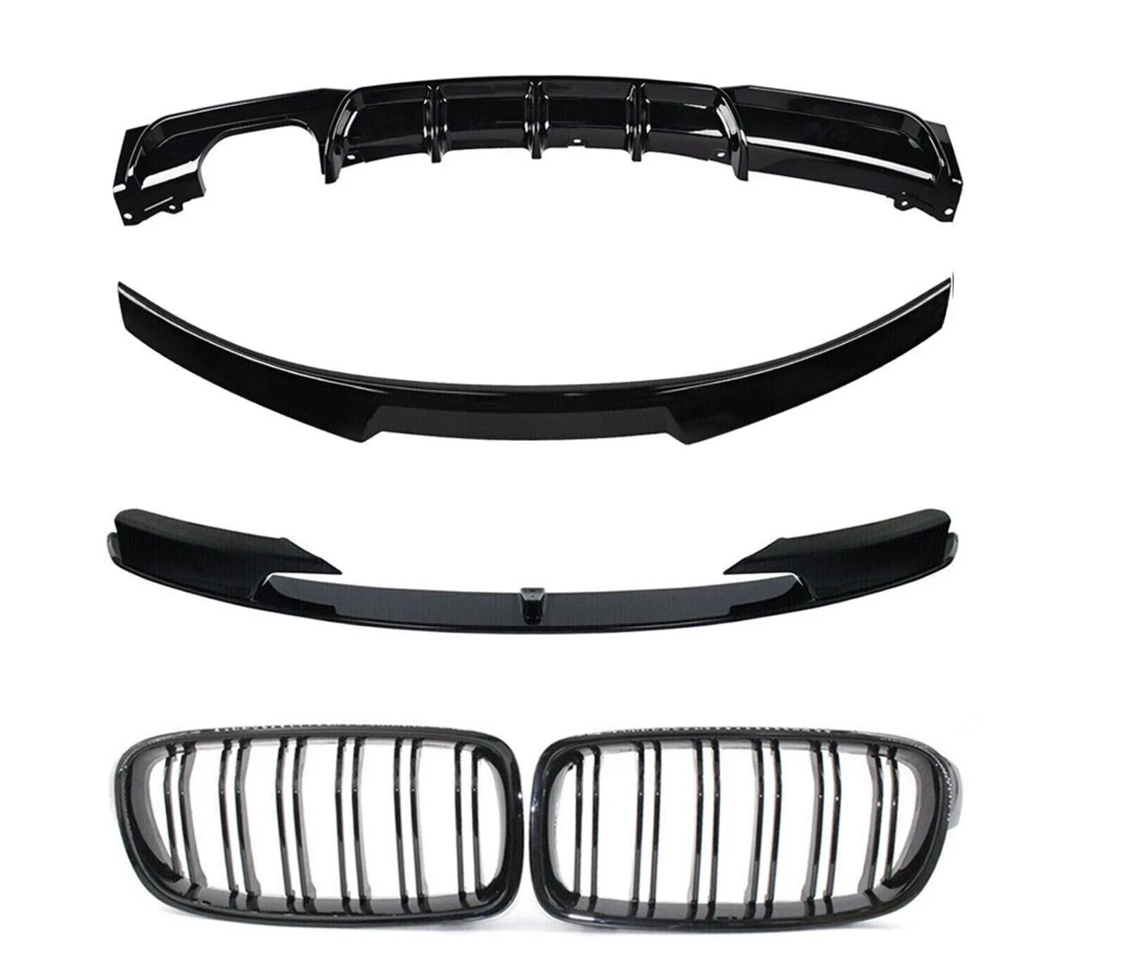 FOR BMW 3 SERIES F30 BODYKIT FRONT LIP SPLITTER REAR DIFFUSER GRILLE BODY KIT