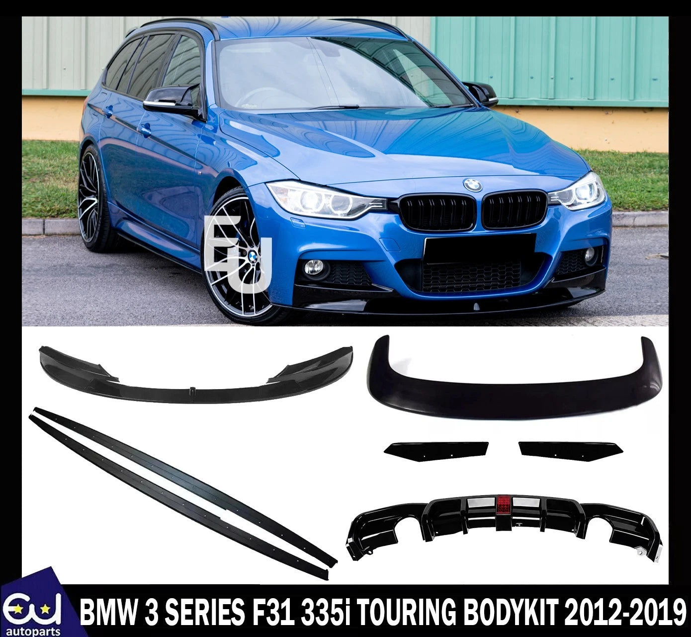 FOR BMW 3 SERIES F31 335i BODY KIT FRONT LIP SPLITTER REAR DIFFUSER BODYKIT