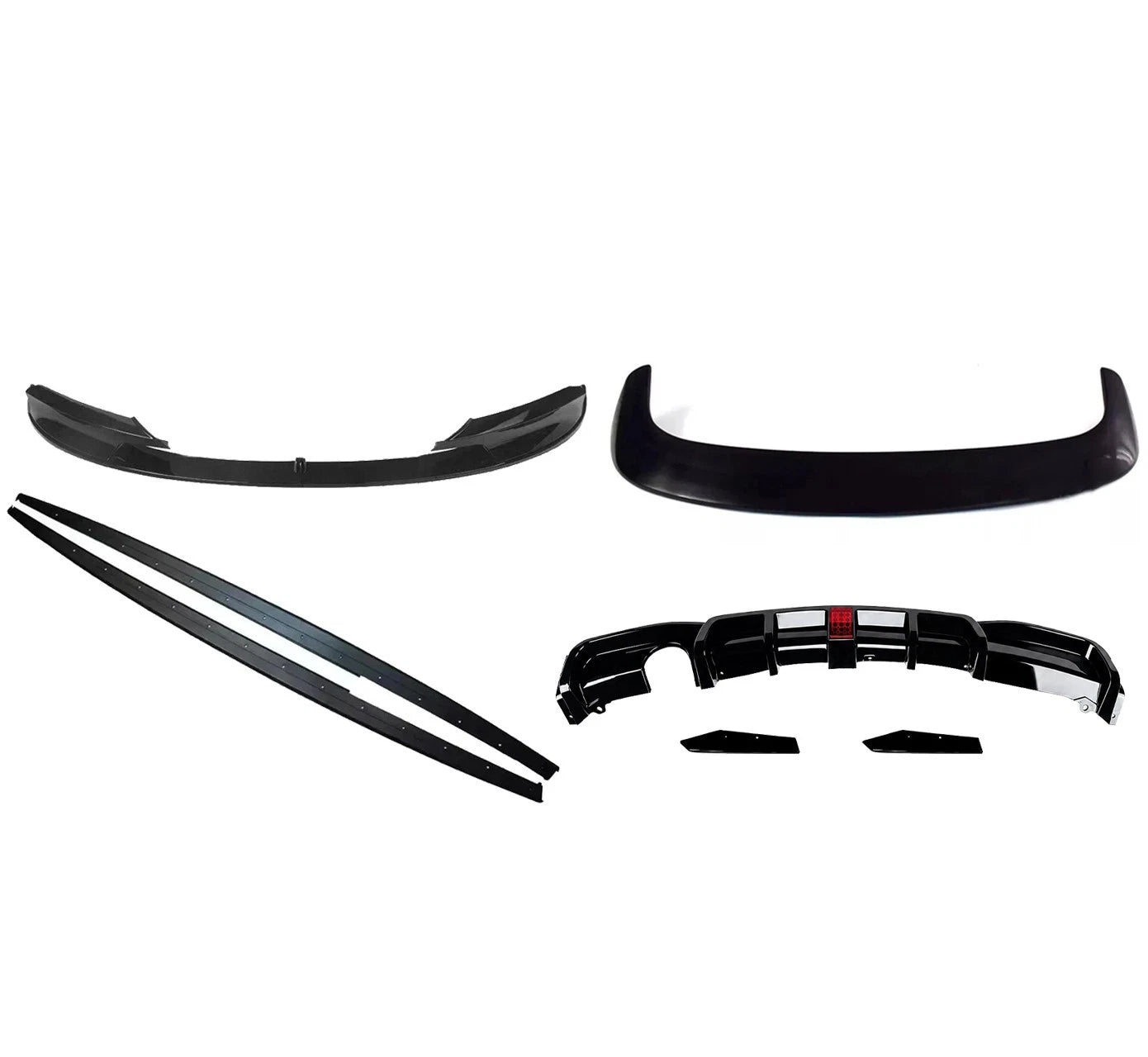 FOR BMW 3 SERIES F31 BODYKIT FRONT LIP SPLITTER REAR DIFFUSER W/LED BODY KIT