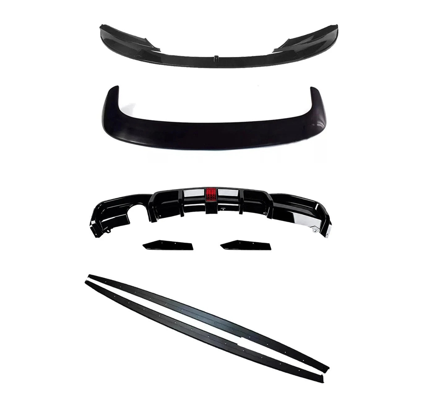 FOR BMW 3 SERIES F31 BODYKIT FRONT LIP SPLITTER REAR DIFFUSER W/LED BODY KIT