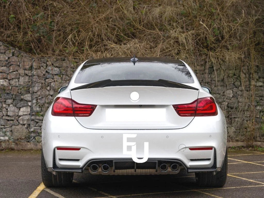 FOR BMW M3 M4 F80 F82 F83 FRONT SPLITTER LIP & REAR DIFFUSER BODYKIT CARBON LOOK