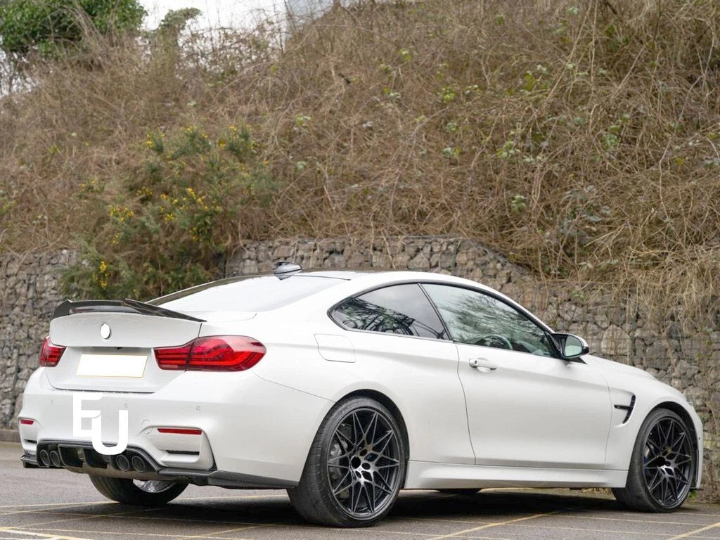 FOR BMW M3 M4 F80 F82 F83 FRONT SPLITTER LIP & REAR DIFFUSER BODYKIT CARBON LOOK