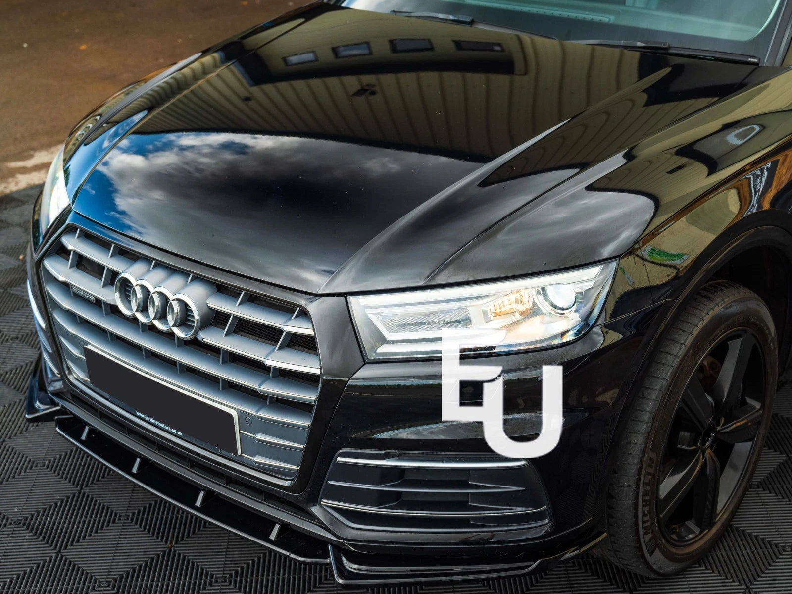 FOR AUDI Q5 SQ5 S LINE FY FRONT SPLITTER SPOILER LIP AERO GLOSS BLACK 18-20