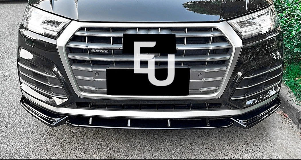 FOR AUDI Q5 SQ5 S LINE FY FRONT SPLITTER SPOILER LIP AERO GLOSS BLACK 18-20