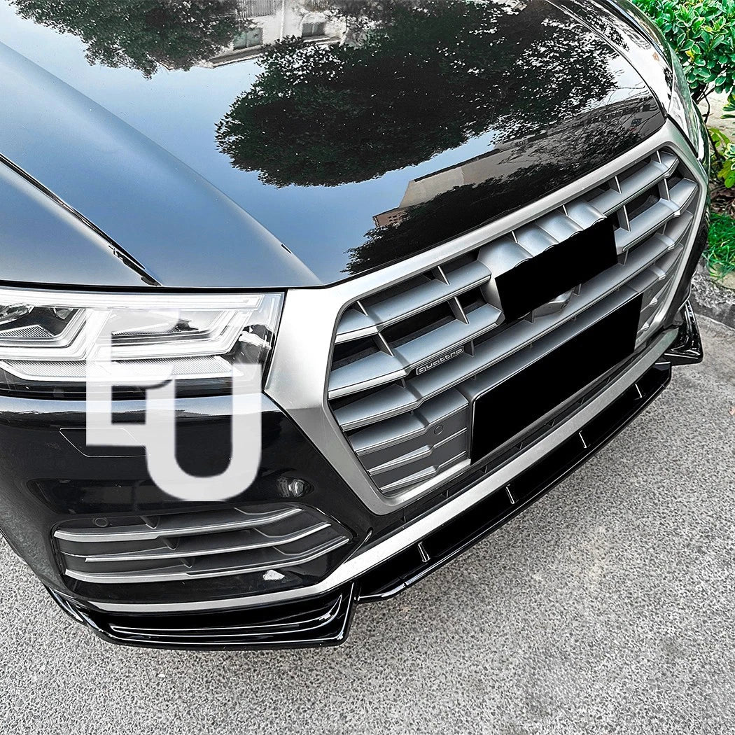 FOR AUDI Q5 SQ5 S LINE FY FRONT SPLITTER SPOILER LIP AERO GLOSS BLACK 18-20