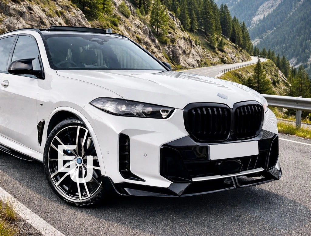FOR BMW X5 G05 LCI GLOSS BLACK FRONT SPLITTER SPOILER LIP BODY KIT M SPORT 2023+