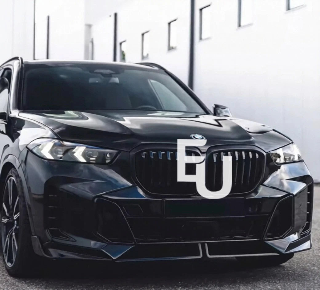 FOR BMW X5 G05 LCI GLOSS BLACK FRONT SPLITTER SPOILER LIP BODY KIT M SPORT 2023+