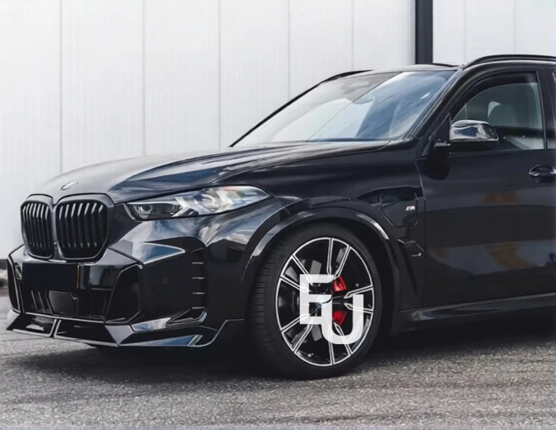 FOR BMW X5 G05 LCI GLOSS BLACK FRONT SPLITTER SPOILER LIP BODY KIT M SPORT 2023+