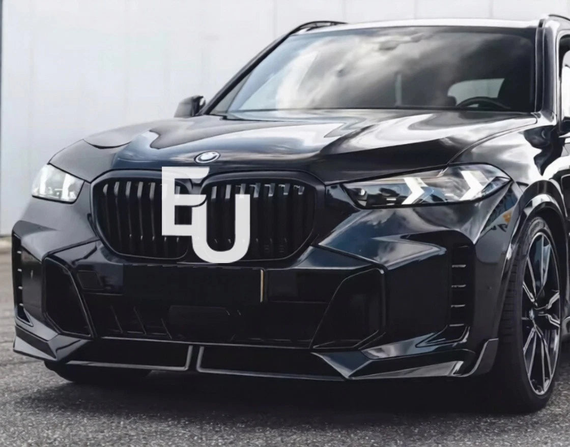 FOR BMW X5 G05 LCI GLOSS BLACK FRONT SPLITTER SPOILER LIP BODY KIT M SPORT 2023+