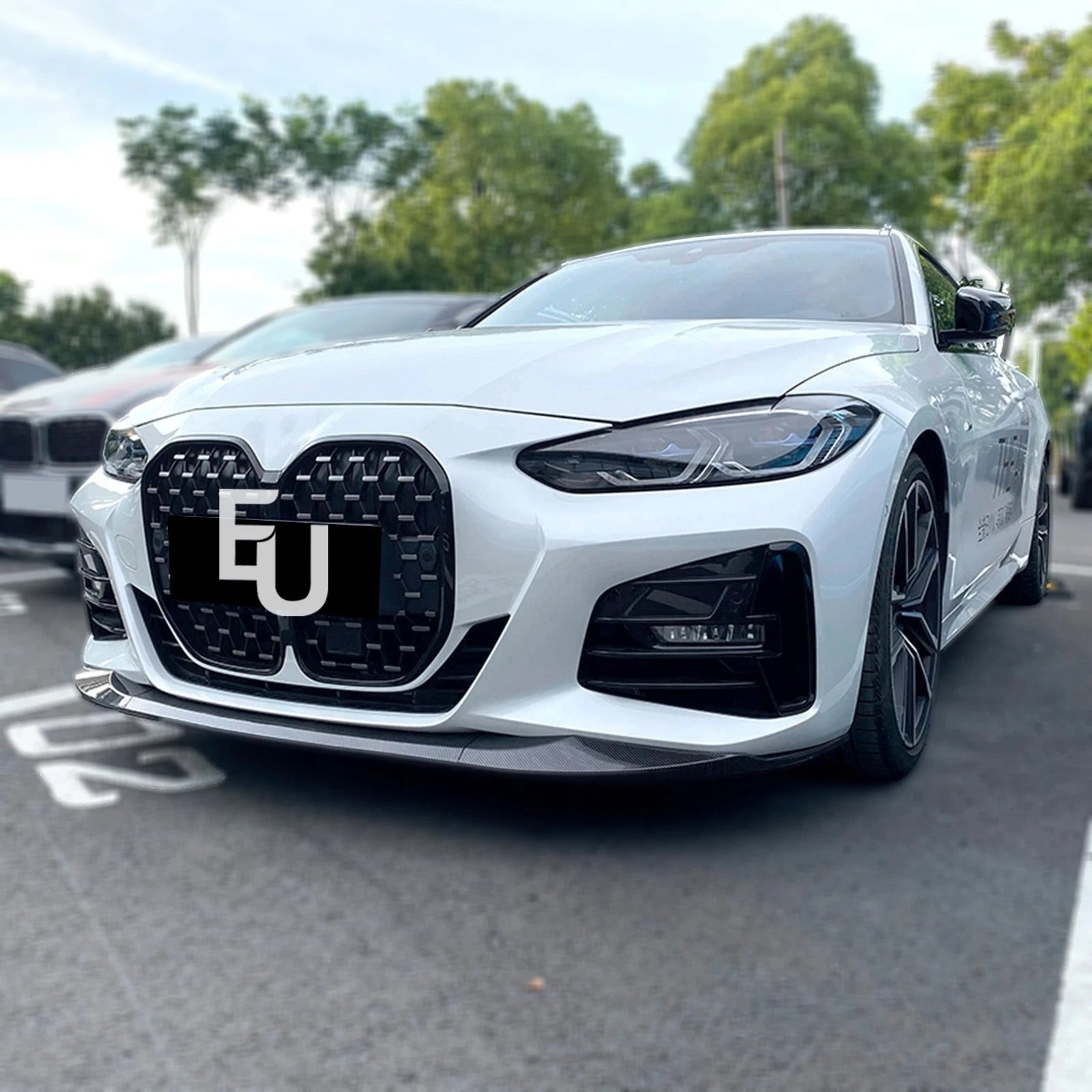 FOR BMW 4 SERIES G22 G23 G26 FRONT SPLITTER BUMPER LIP SPOILER GLOSS BLACK 20+
