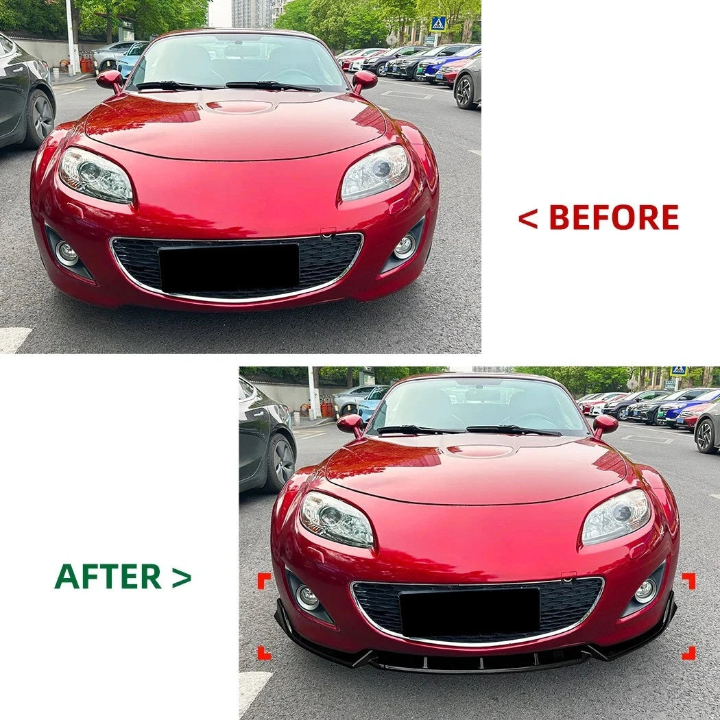 FRONT BUMPER LIP SPOILER SPLITTER BODY KIT FOR MAZDA MX5 MIATA NC2 MK3 2009-2015