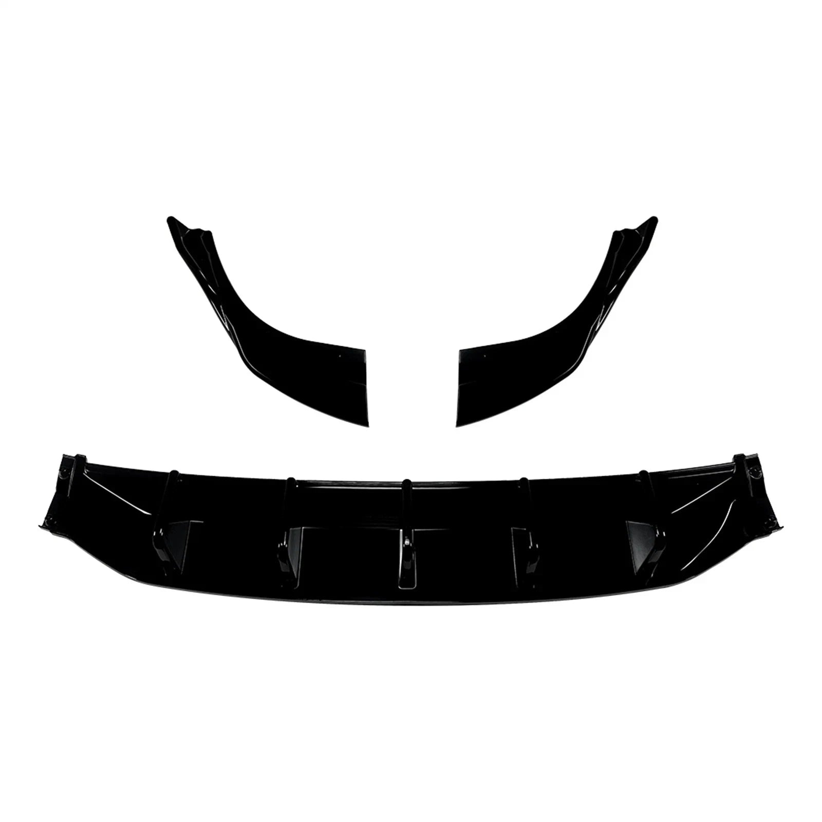 FOR VW TIGUAN MK2.5 R LINE REAR BUMPER LOWER DIFFUSER LIP PANEL GLOSS BLACK 21+
