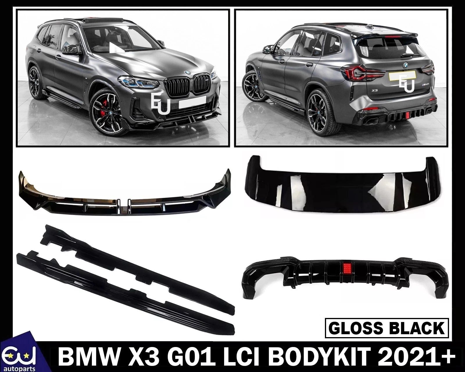 FOR BMW X3 G01 X4 G02 X3M X4M FRONT SPLITTER LIP REAR DIFFUSER BODYKIT BODY KIT