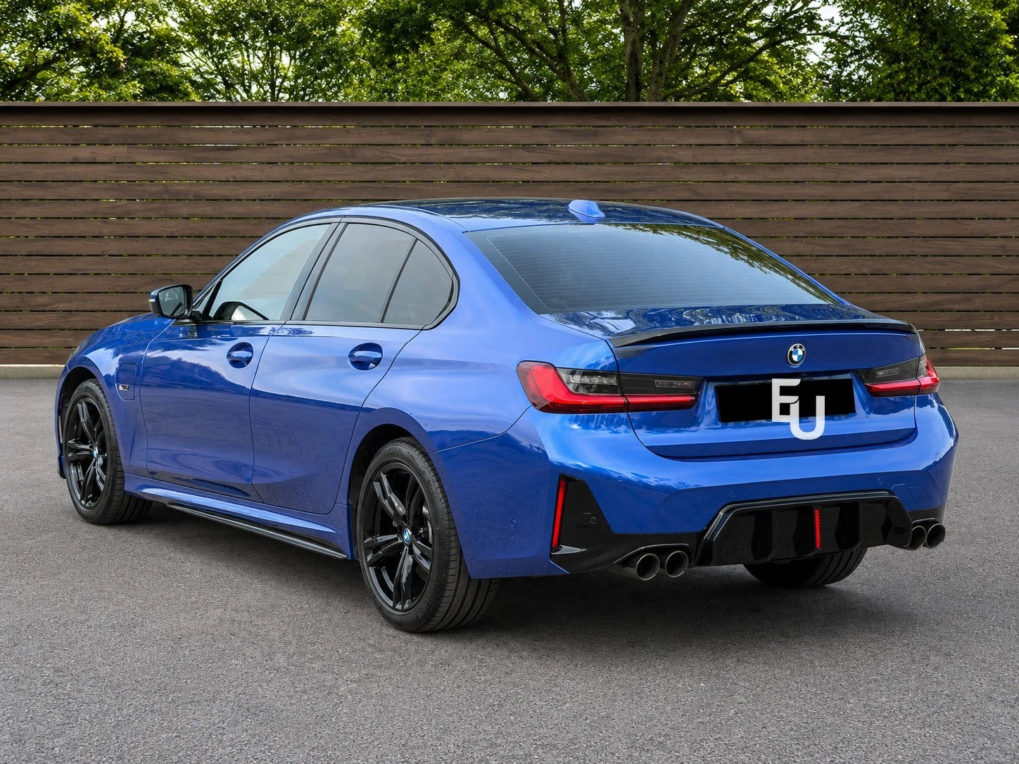 FOR BMW 3 SERIES G20 G21 LCI M SPORT REAR BUMPER DIFFUSER WITH LED & TAILPIPE