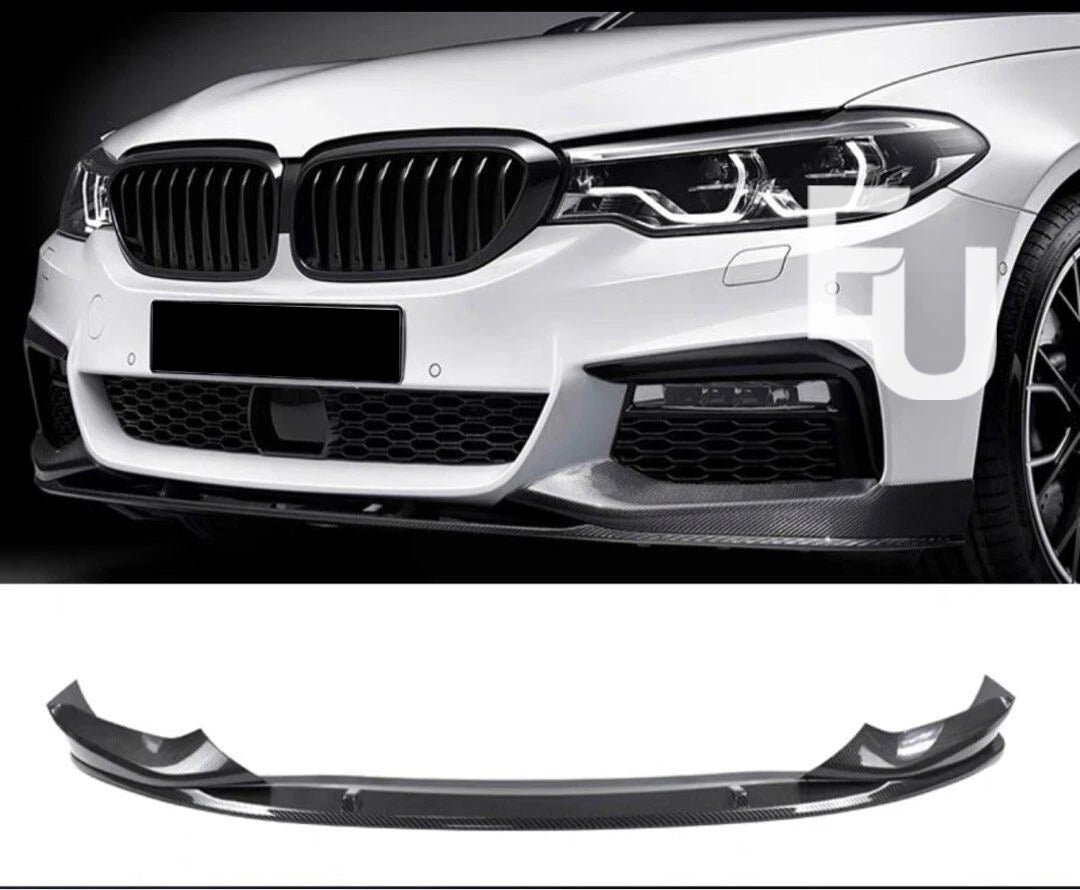 FOR BMW 5 SERIES G30 G31 M SPORT FRONT SPLITTER LIP SPOILER CARBON LOOK 17-20