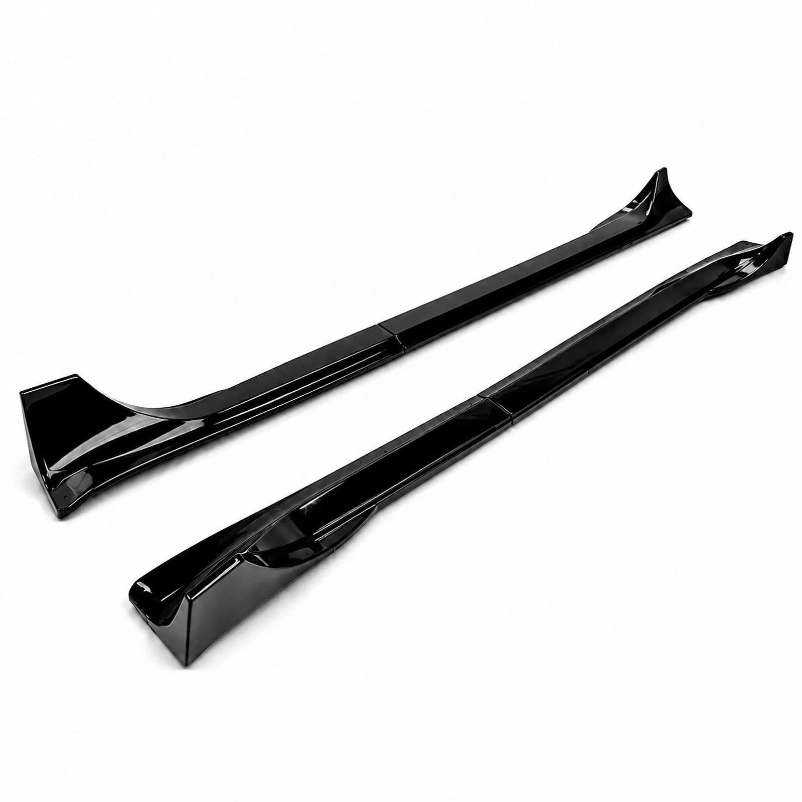 FOR TESLA MODEL Y SIDE SKIRT SKIRTS EXTENSION BLADES PAIR GLOSS BLACK 2021-2024