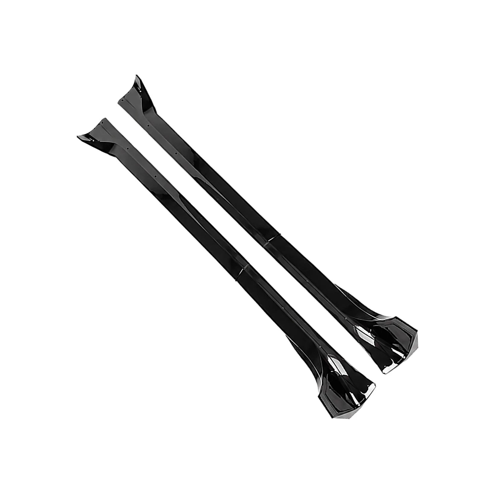 FOR TESLA MODEL Y SIDE SKIRT SKIRTS EXTENSION BLADES PAIR GLOSS BLACK 2021-2024