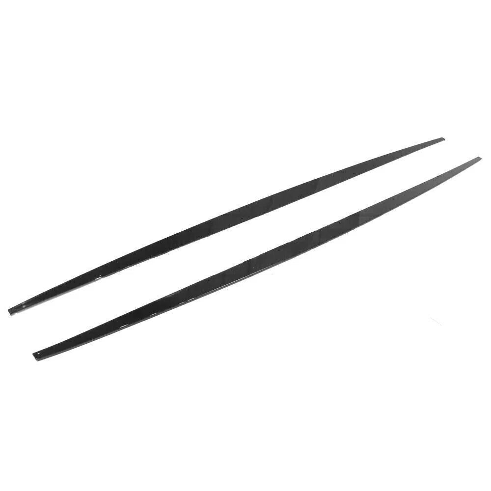 FOR BMW 1 SERIES E82 COUPE SIDE SKIRT EXTENSION LIP BLADES GLOSS BLACK 2007-2013