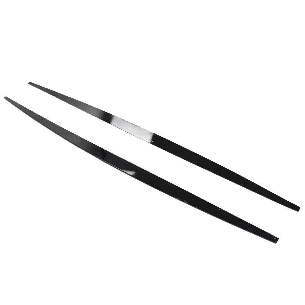 FOR BMW 1 SERIES E82 COUPE SIDE SKIRT EXTENSION LIP BLADES GLOSS BLACK 2007-2013